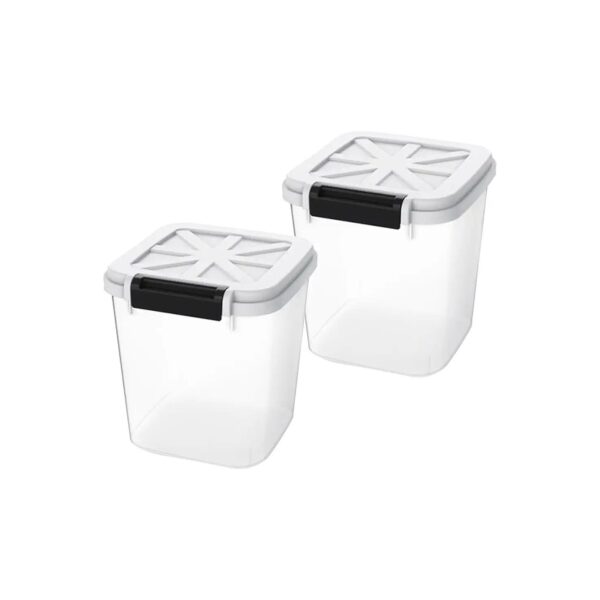 Generous Capacity Rice and Pet Food Storage Containers with Measuring Cups