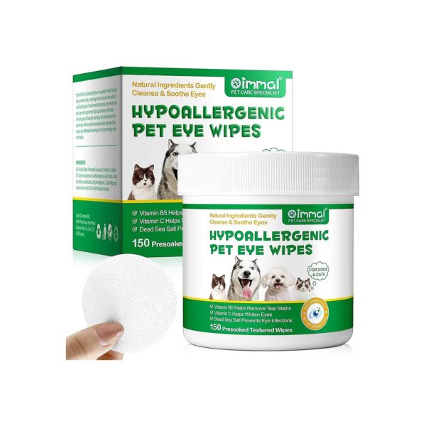 Gentle Eye Cleaning Wipes for Dogs with Dried Mucus Secretions Removal