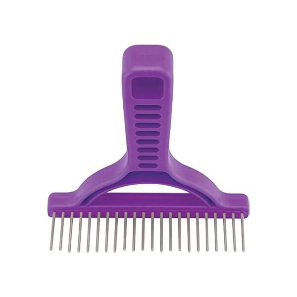 Gentle Grooming and Shedding Rake for Long Hair and Short Hair Types