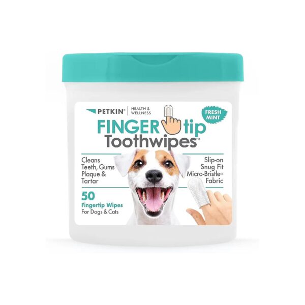 Gentle Pet Tooth Wipes for Daily Use on Puppies and Kittens