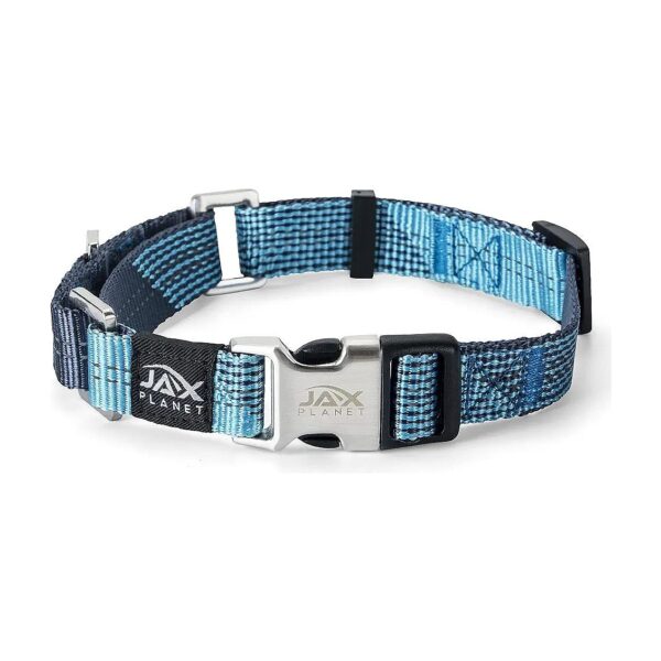 Gentle Reflective Dog Training Accessory Nylon Martingale Collar Blue QuickRelease Buckle