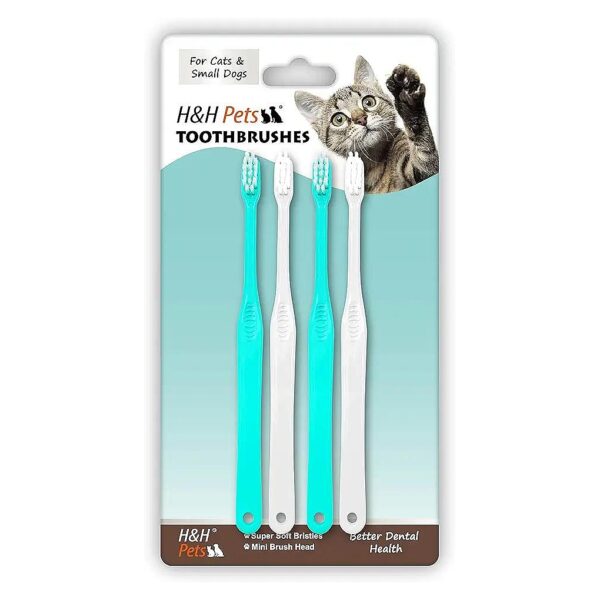 Gentle Toothbrush Kit for Dogs and Cats - 4 or 8 Count Pack for Small Breed Pets