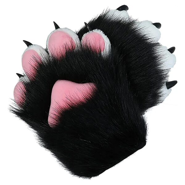 Gentle and Breathable Artificial Wool Cat Paws Gloves for Adult Costume and Accessories