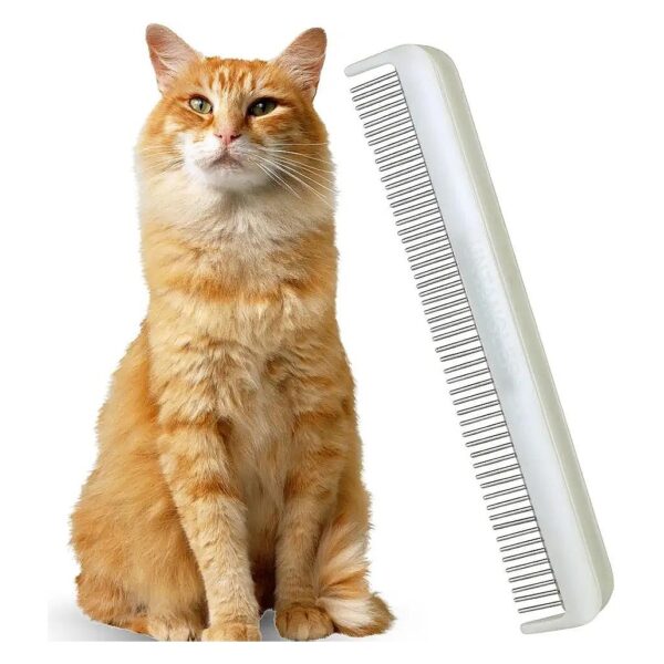 Gentle and Effective Cat Comb for Matted Hair with Stainless Steel Teeth