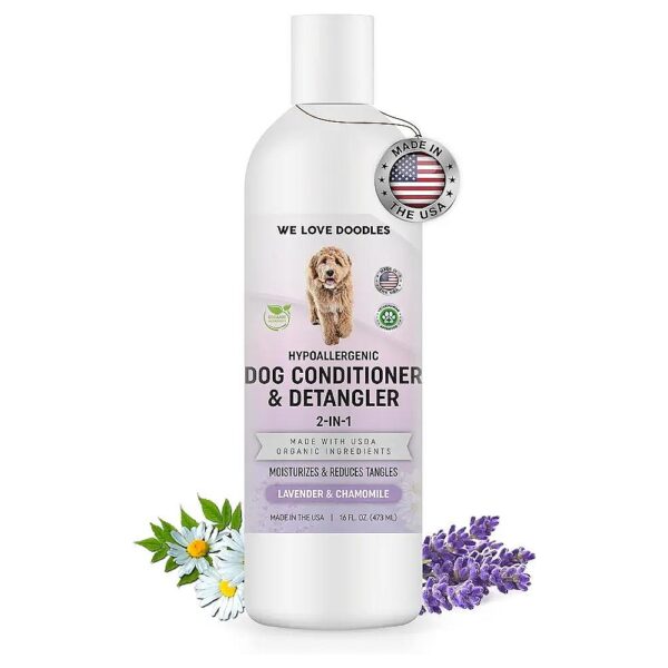 Gentle and Natural 2-in-1 Dog Conditioner for Doodles Goldendoodles 16oz