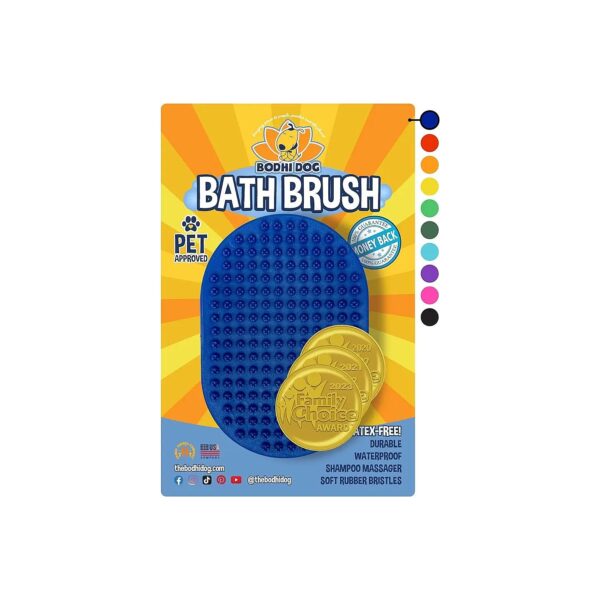 Gentle yet Effective Pet Shampoo Brush for Bathing and Grooming