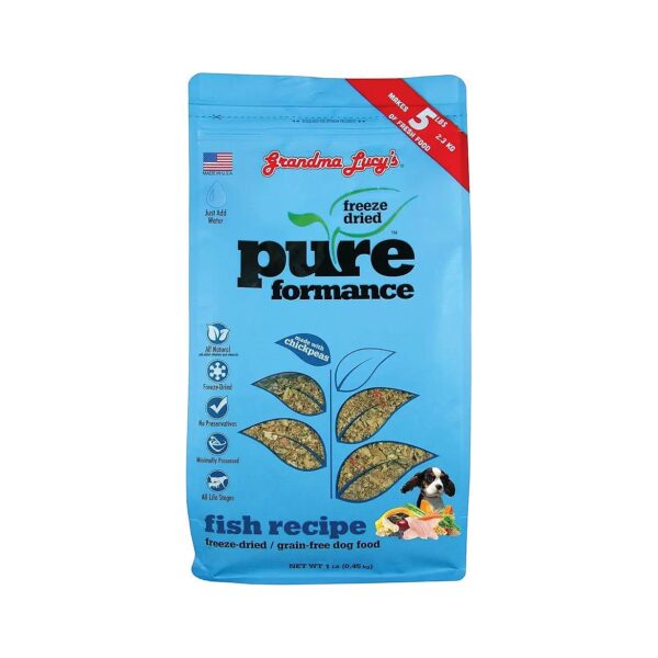 Gently Freeze-Dried Fish Flake Dog Food for All Breeds and Life Stages