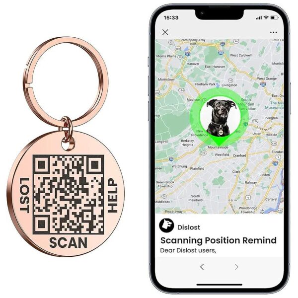 Get Instant Alerts if Your Pet Goes Missing with This GPS-Enabled Stainless Steel ID Tag