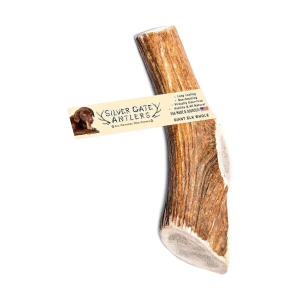 Giant All Natural USA Made Elk Antler Dog Chew for Aggressive Chewers