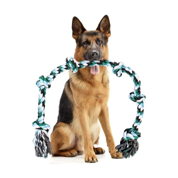 Giant Dog Rope Toys for Large Dog Breeds 42 Inch Long 6 Knot Strong and Durable