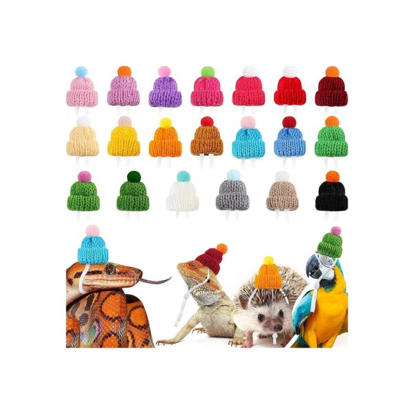 Gift for Pet Lovers - Adjustable Mini Yarn Hats for Guinea Pig, Iguanas, and Chameleons