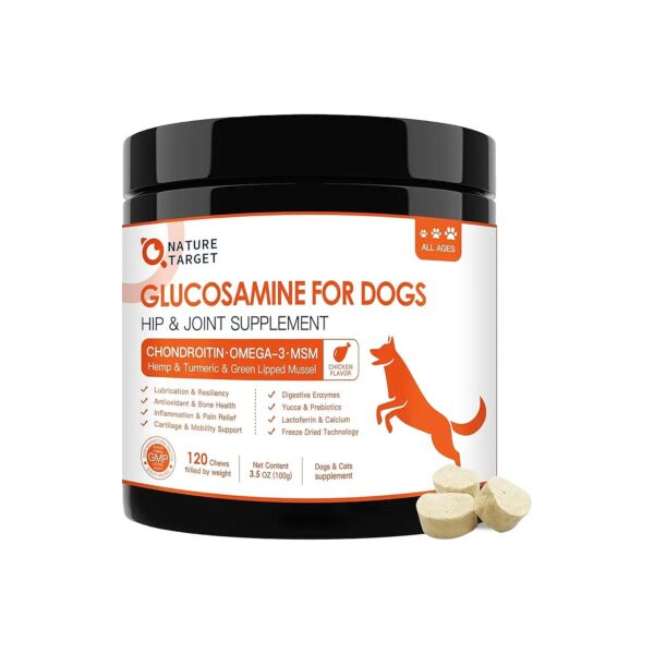 Glucosamine and Chondroitin Supplement for Small Breed Dogs with Joint Pain,