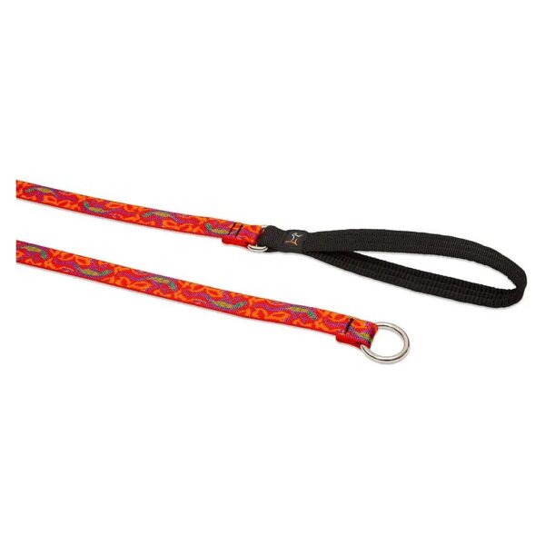 Go Go Gecko Patterned Choker Collar Leash for Medium Large Dogs with 3/4-Inch Width