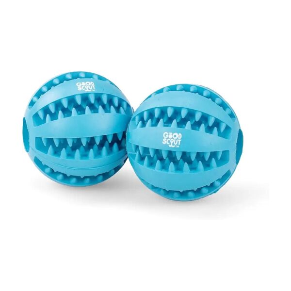 Good Scout Dog Dental Balls 2-Pack Chewable Rubber Teeth