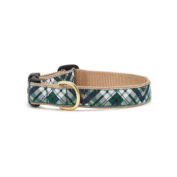 Gordon Plaid Pattern Dog Collars for Large Breeds XX-Large Size 21-27 Inches Wide 1 Inch