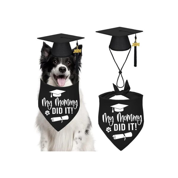 Graduation Dog Cap and Bandana for Small Medium Large Dogs