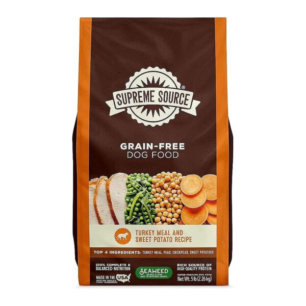 Grain Free Dry Dog Food with Turkey Meal and Sweet Potato Recipe for All Life Stages