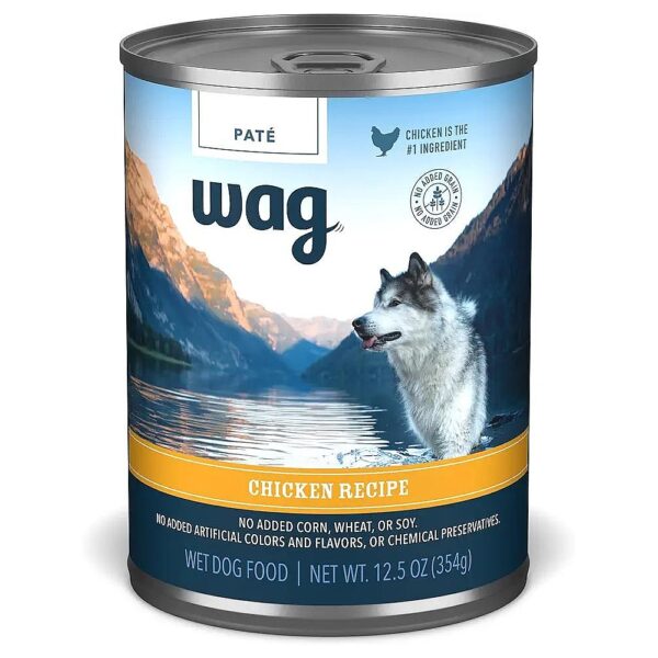 Grain Free Wet Dog Food Chicken Recipe Canned 5 Ounce Pack of 12 Made in USA Pate Style