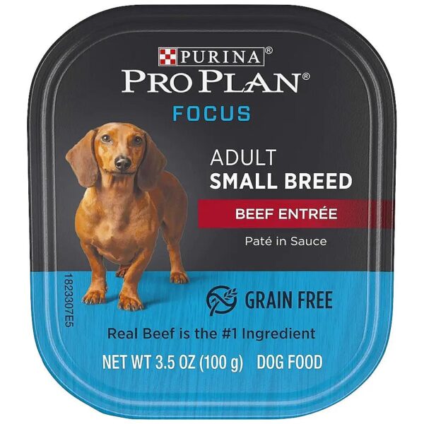 Grain-Free High-Protein Pate Dog Food for Active Small Breeds with Real Meat Flavor