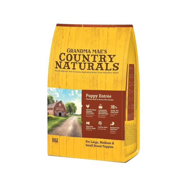 Grain-Inclusive Dry Dog Food for Puppies with Chicken and Brown Rice