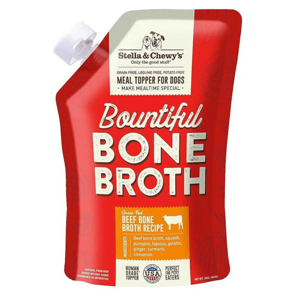 Grass-Fed Beef Bone Broth Meal Topper for Dogs with Sensitive Stomach