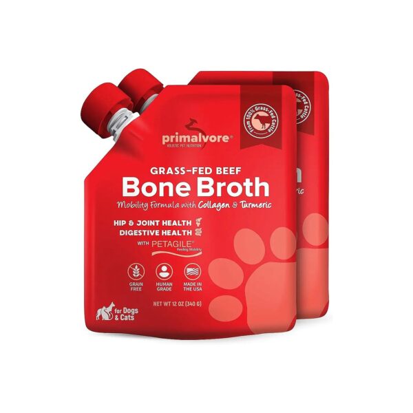 Grass-Fed Beef Bone Broth for Dogs and Cats, Supports Mobility, Digestion, and Hydration