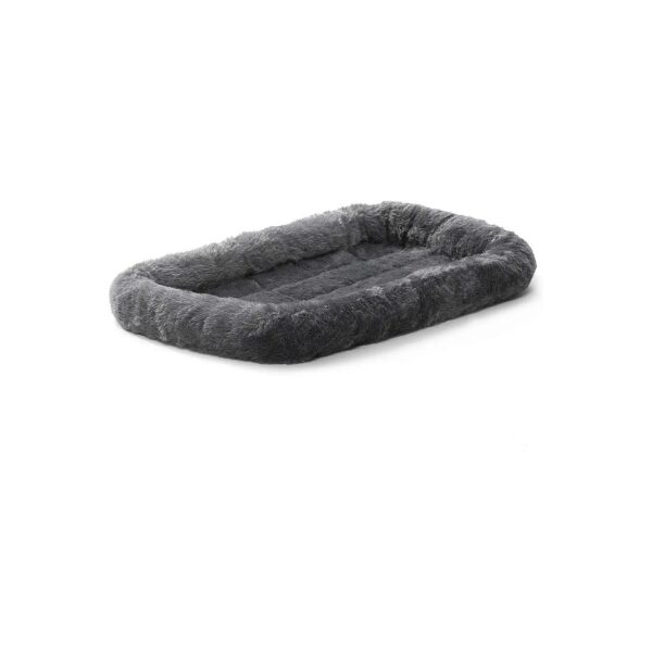 Gray Dog Bed Bolster Fits 22-Inch Metal Dog Crates Machine Wash Dry