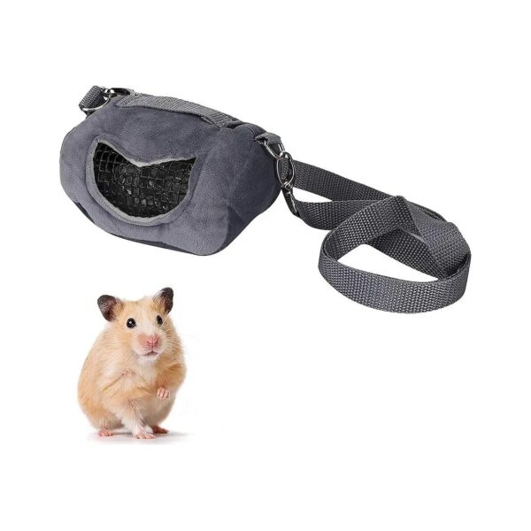 Gray Flannelette Outgoing Bag for Small Pets Animal S Portable Breathable