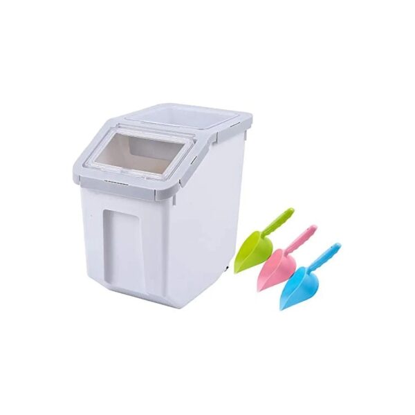 Gray Food Container for Pet Food, Cat Food, and Treat Storage