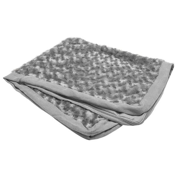 Gray Jumbo Orthopedic Dog Bed Cover with Ultra Plush Suede and Faux Fur Mattress