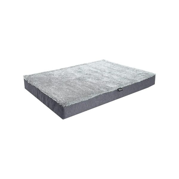 Gray Large Breed Pet Bed with Memory Foam and Water Resistant Liner