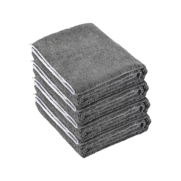 Gray Microfiber Pet Bath Towels for Drying and Grooming Large Dogs and Cats 55x35inch