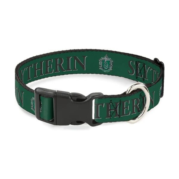 Green Black Slytherin Crest Harry Potter Dog Collar 11 to 5 Inches