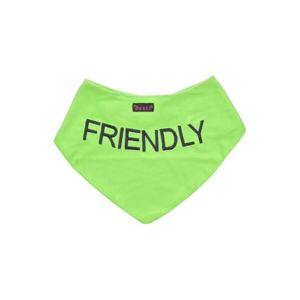 Green Dog Accessory with Customizable Embroidered Wording Prevents Accidents Publicly