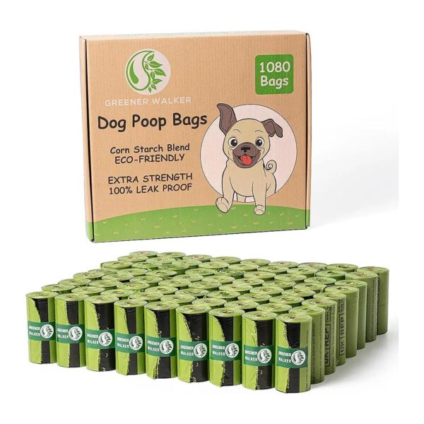 Green Eco-Friendly Dog Waste Bags with Leak Proof and Extra Thick Design for Pet Care