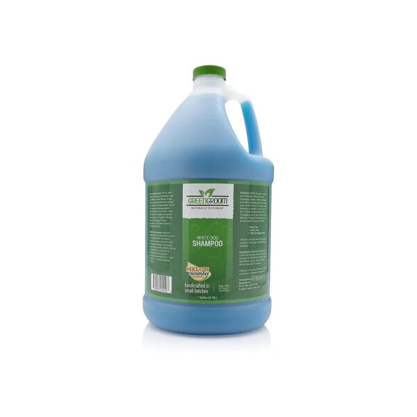 Green Groom White Dog Shampoo, 1 Gallon, Chamomile Extract, Coconut Oil, Protein