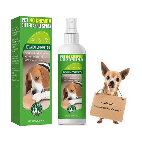 Green, Paper-Based Spray for Dogs to Prevent Chewing and Licking