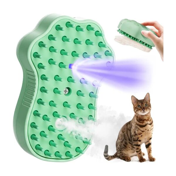 Green Paw Steam Cat Brush for Gentle and Effective Grooming