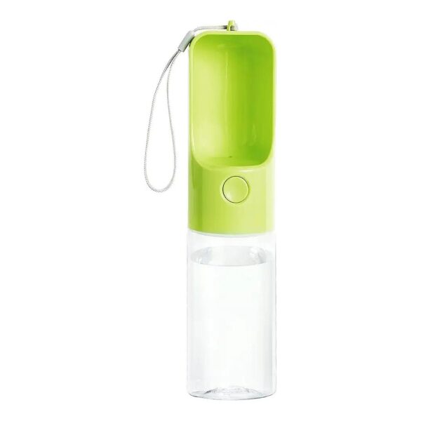 Green Portable Durable Pet Water Bottle for Dogs 15 oz with Leak-Proof Button