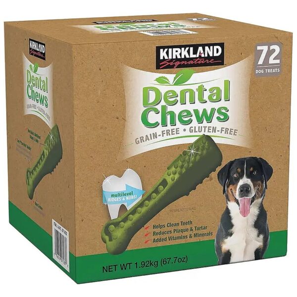 Green Seafood Dental Chews for Puppies - Pakcage of 72 Treats