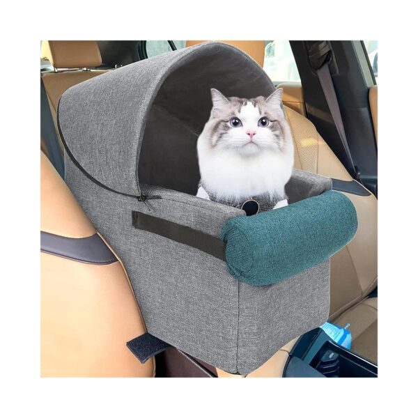 Grey Blue White Brown Waterproof Semi-Enclosed Car Booster Seat for Small Dogs