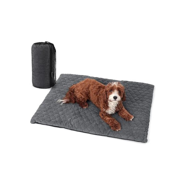 Grey Color Water-Repellent Outdoor Pet Bed for Small and Medium Breeds