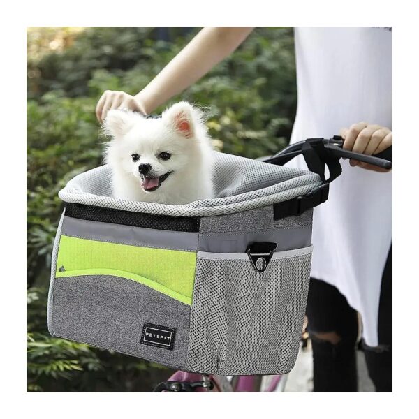 Grey Dog Carriers with Side Storage Pockets and Reflective Strips