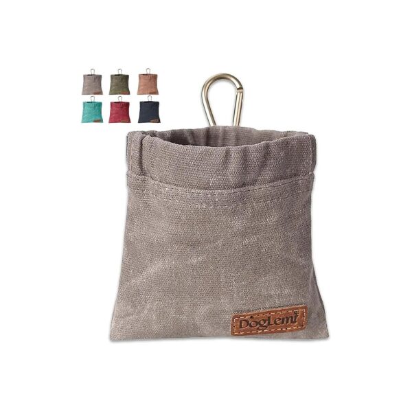 Grey Dog Treat Bag for Travel, Outdoor, and Dog Training Use