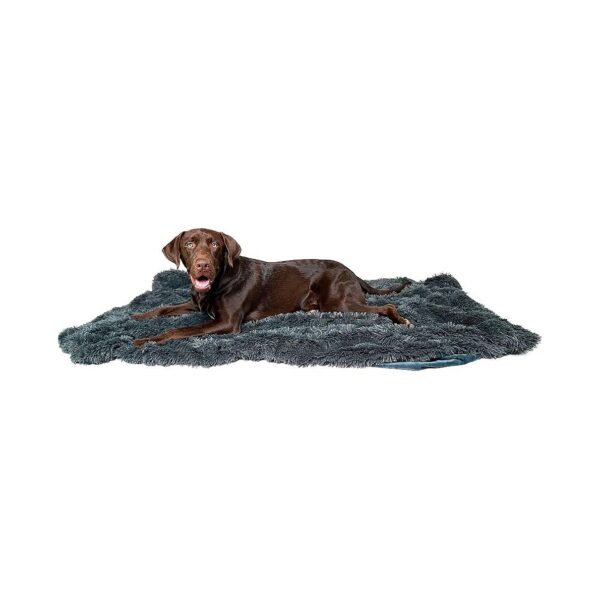 Grey Faux Fur Microsuede Waterproof Pet Blanket for Small Large Dogs and Cats