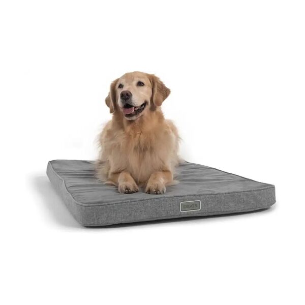 Grey Orthopedic Dog Bed with Removable Cover for Easy Cleaning