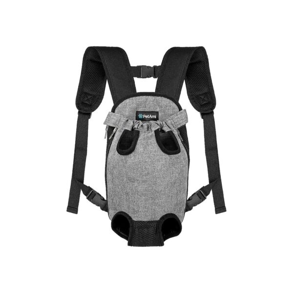 Grey Pet Carrier Backpack for Small to Medium Size Dogs and Cats