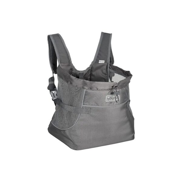 Grey Pet Carrier with Padded Shoulder Straps Medium Dog Front Pack Adjustable Strap