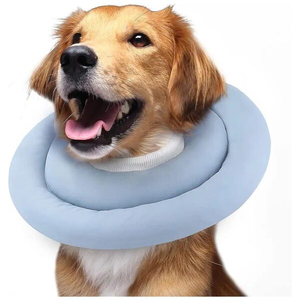 Grey Soft Dog Cone for Small Medium Cats Dogs Post Surgical Pet Recovery Collar