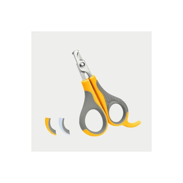 Grey Yellow Nail Clippers for Cats Puppies Rabbits and Small Pets